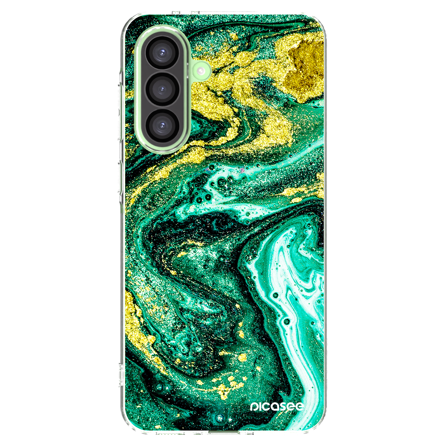 Picasee silikonski prozorni ovitek za Samsung Galaxy A26 5G A266B - Green Gold