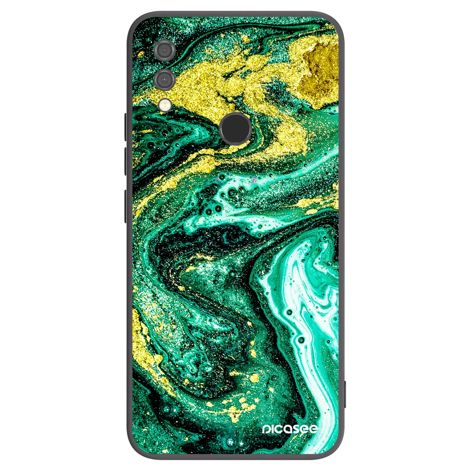 Picasee silikonski črni ovitek za Xiaomi Redmi Note 7 - Green Gold