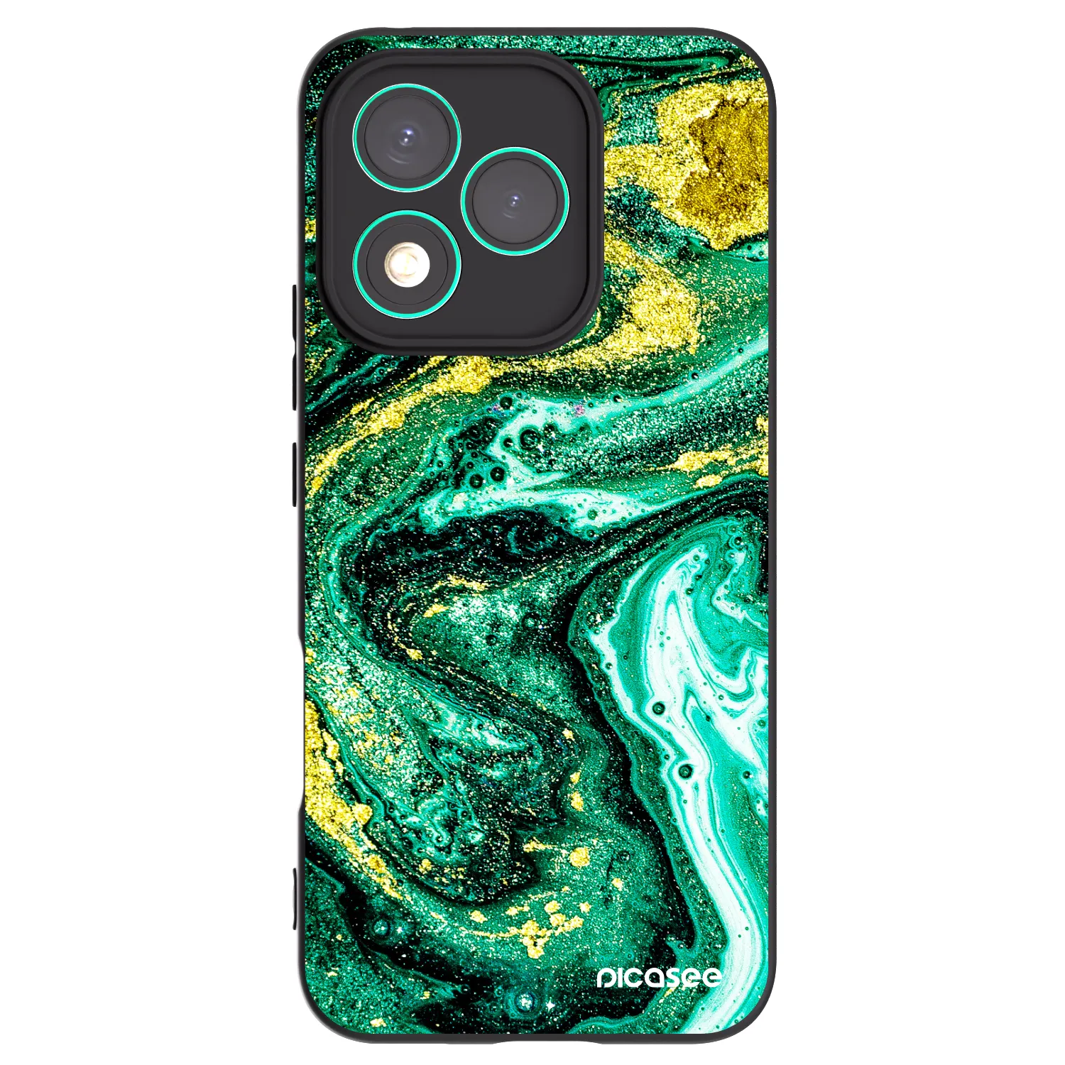 Picasee silikonski črni ovitek za Honor 400 Lite 5G - Green Gold