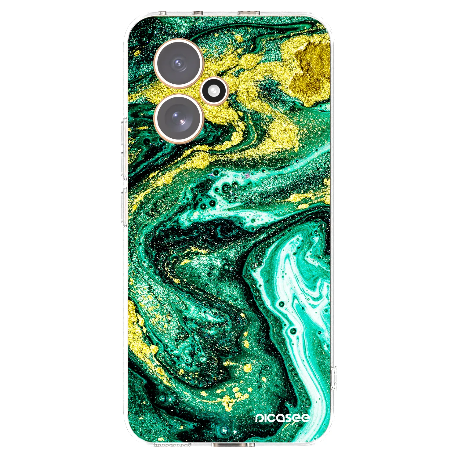 Picasee silikonski prozorni ovitek za Honor 400 5G - Green Gold