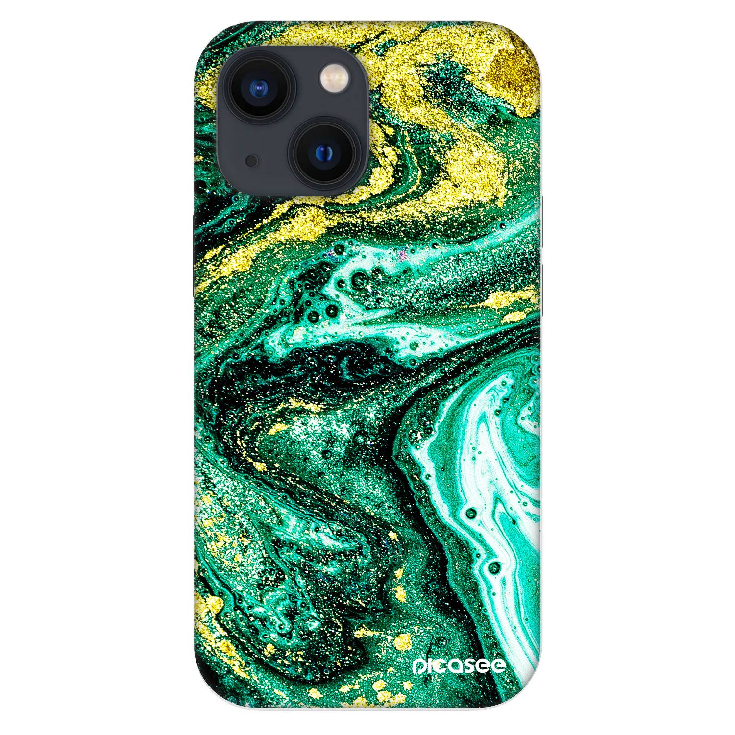 Picasee Fashion Case za Apple iPhone 13 mini - Green Gold