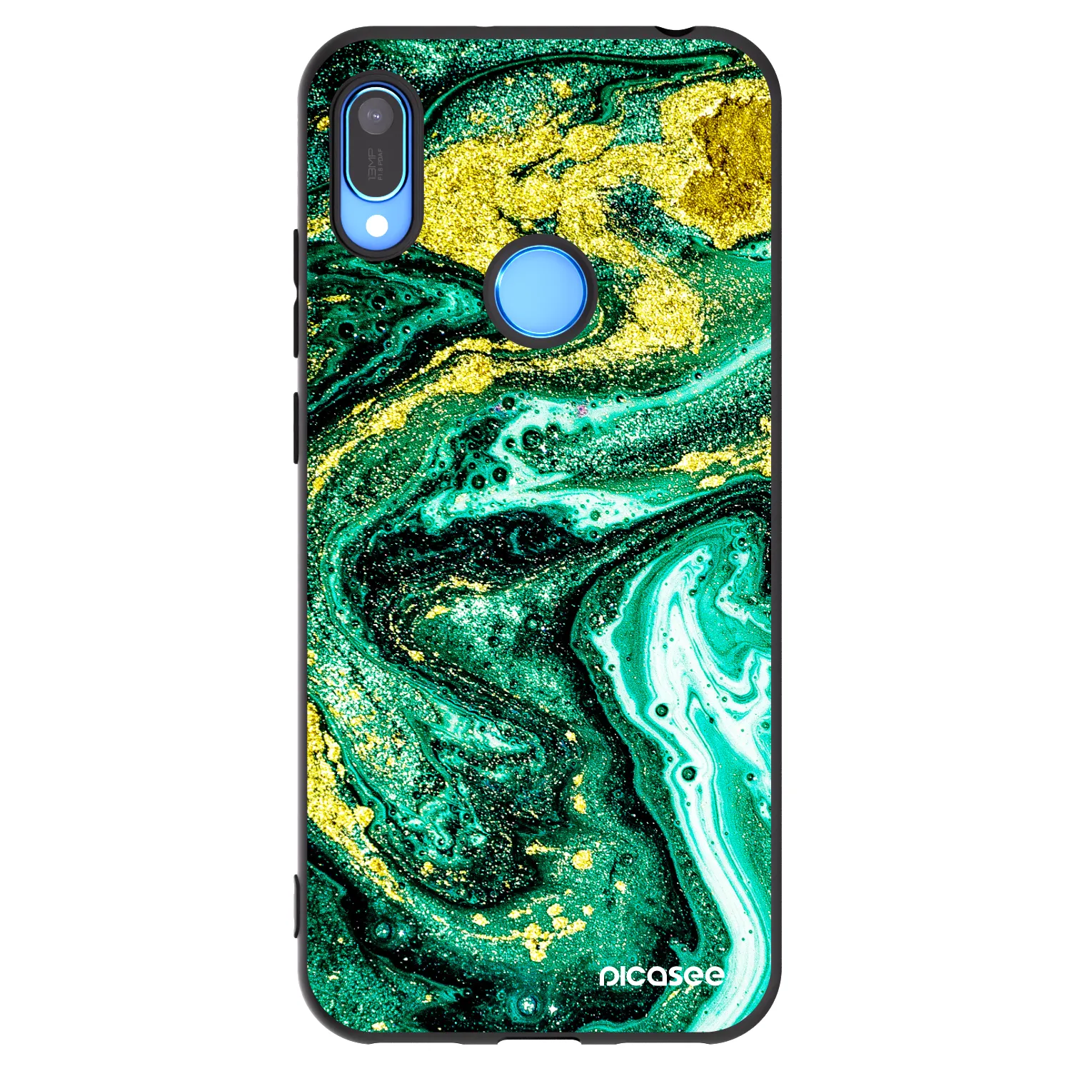 Picasee silikonski črni ovitek za Huawei Y6 2019 - Green Gold