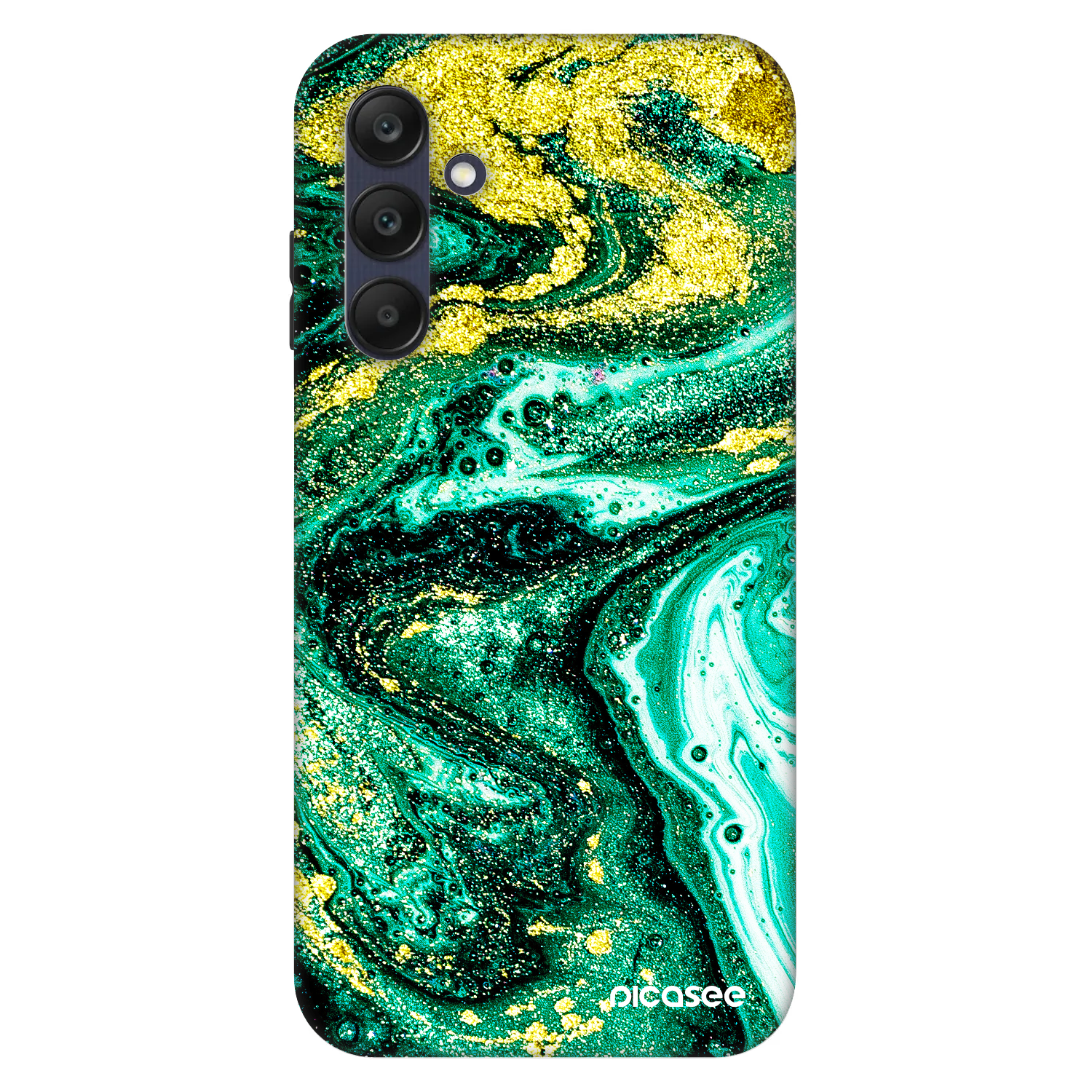 Picasee Fashion Case za Samsung Galaxy A25 A256B 5G - Green Gold