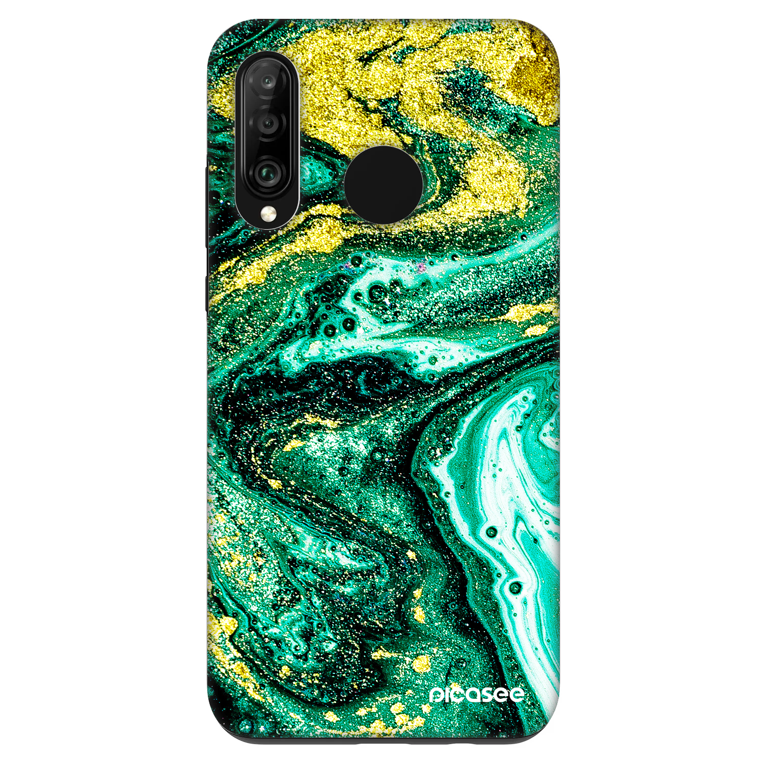 Picasee Fashion Case za Huawei P30 Lite - Green Gold