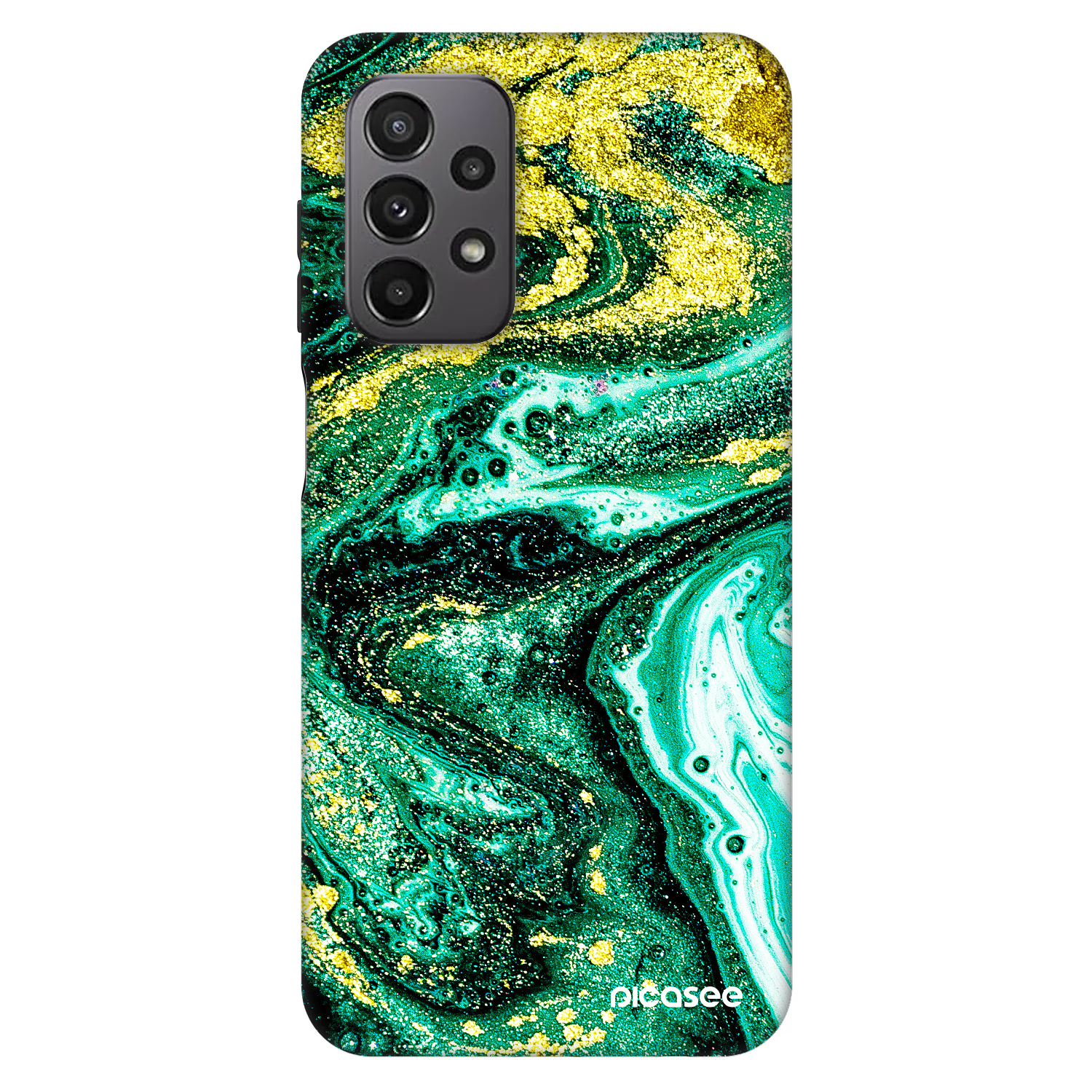 Picasee Fashion Case za Samsung Galaxy A23 A235F 4G - Green Gold