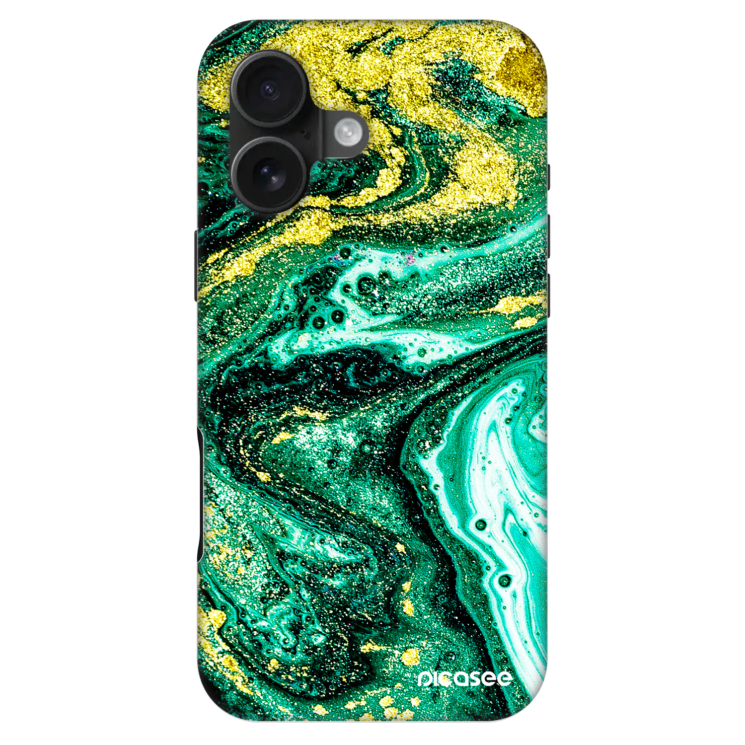 Picasee Fashion Case MagSafe za Apple iPhone 16 - Green Gold