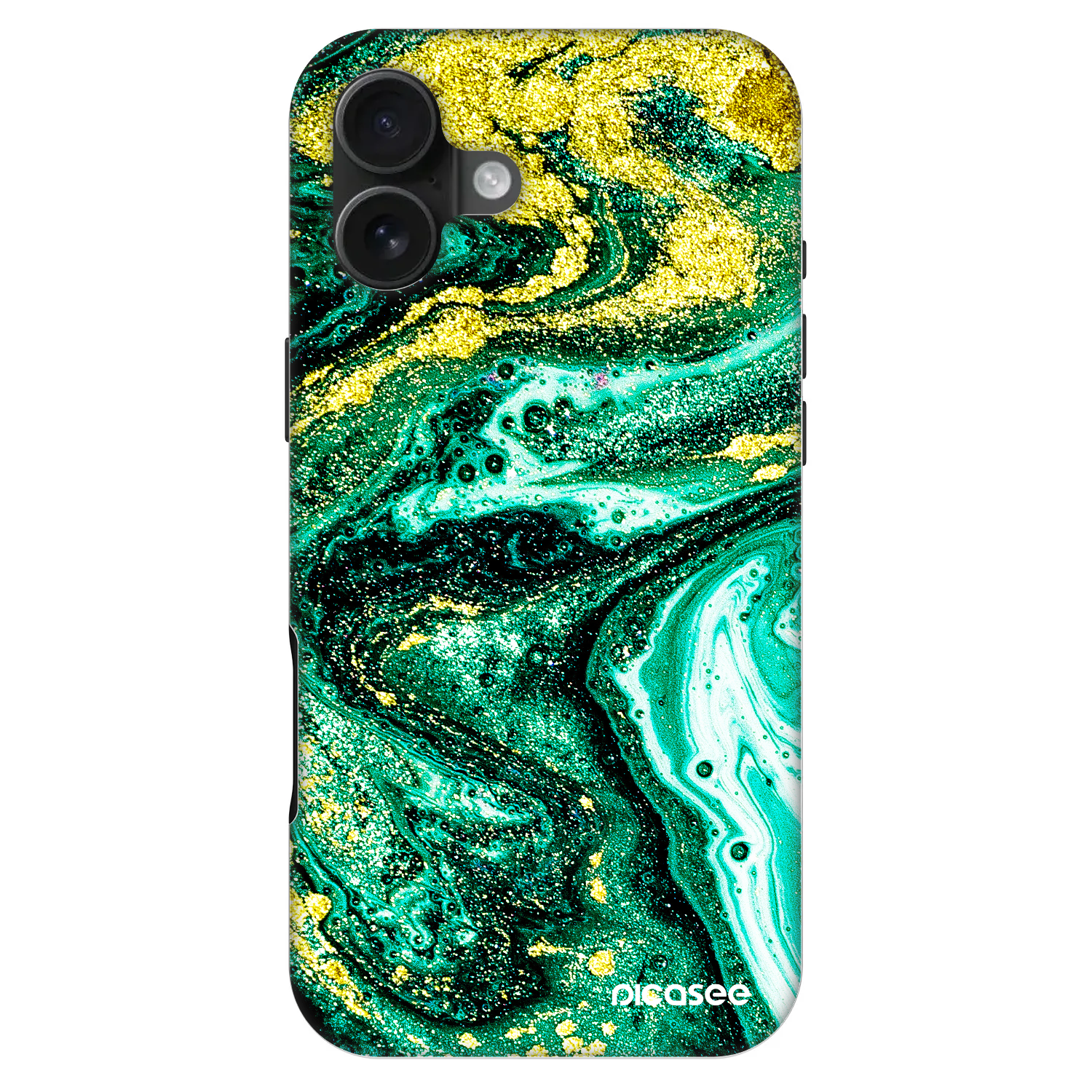 Picasee Fashion Case MagSafe za Apple iPhone 16 Plus - Green Gold
