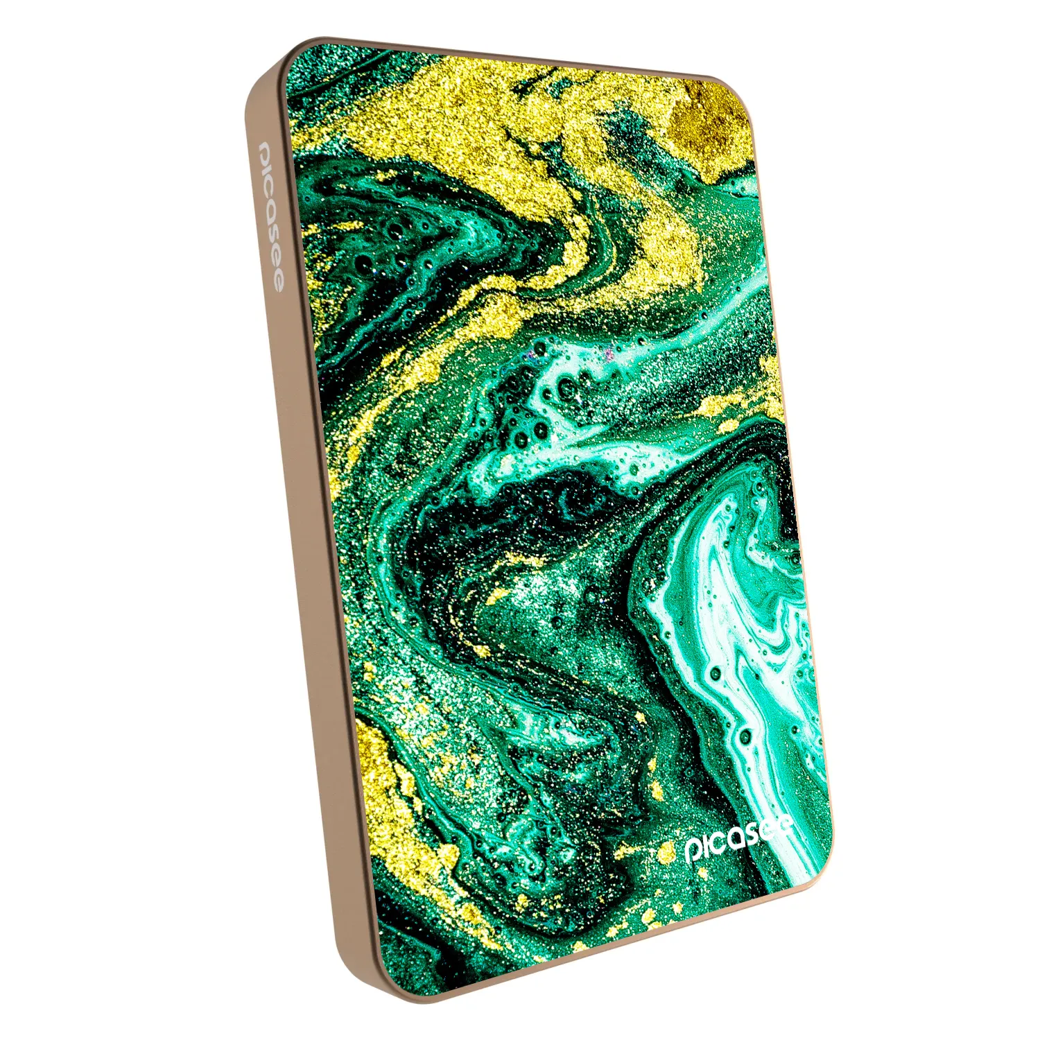 Picasee Prenosna baterija z MagSafe 5 000 mAh Zlati - Green Gold