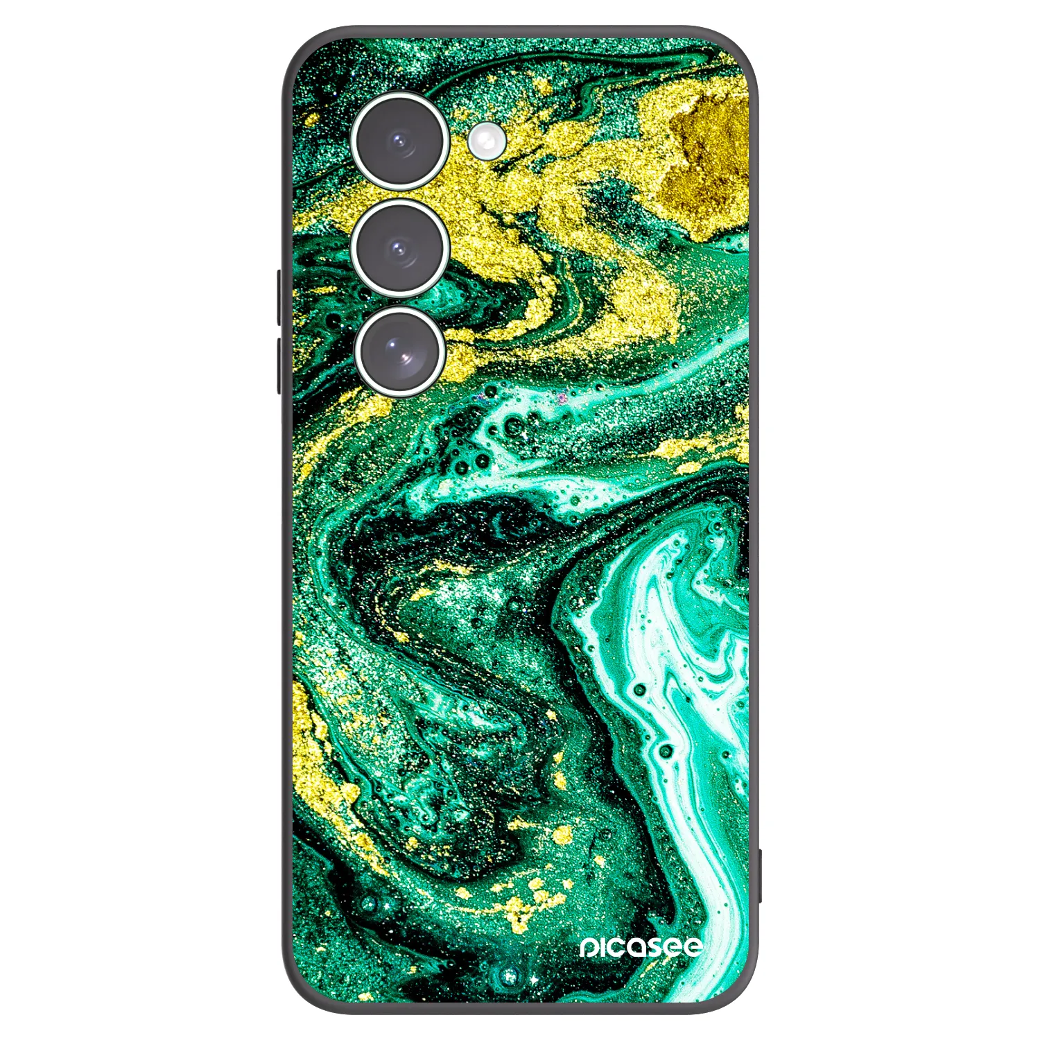Picasee silikonski črni ovitek za Xiaomi Redmi 15 5G - Green Gold