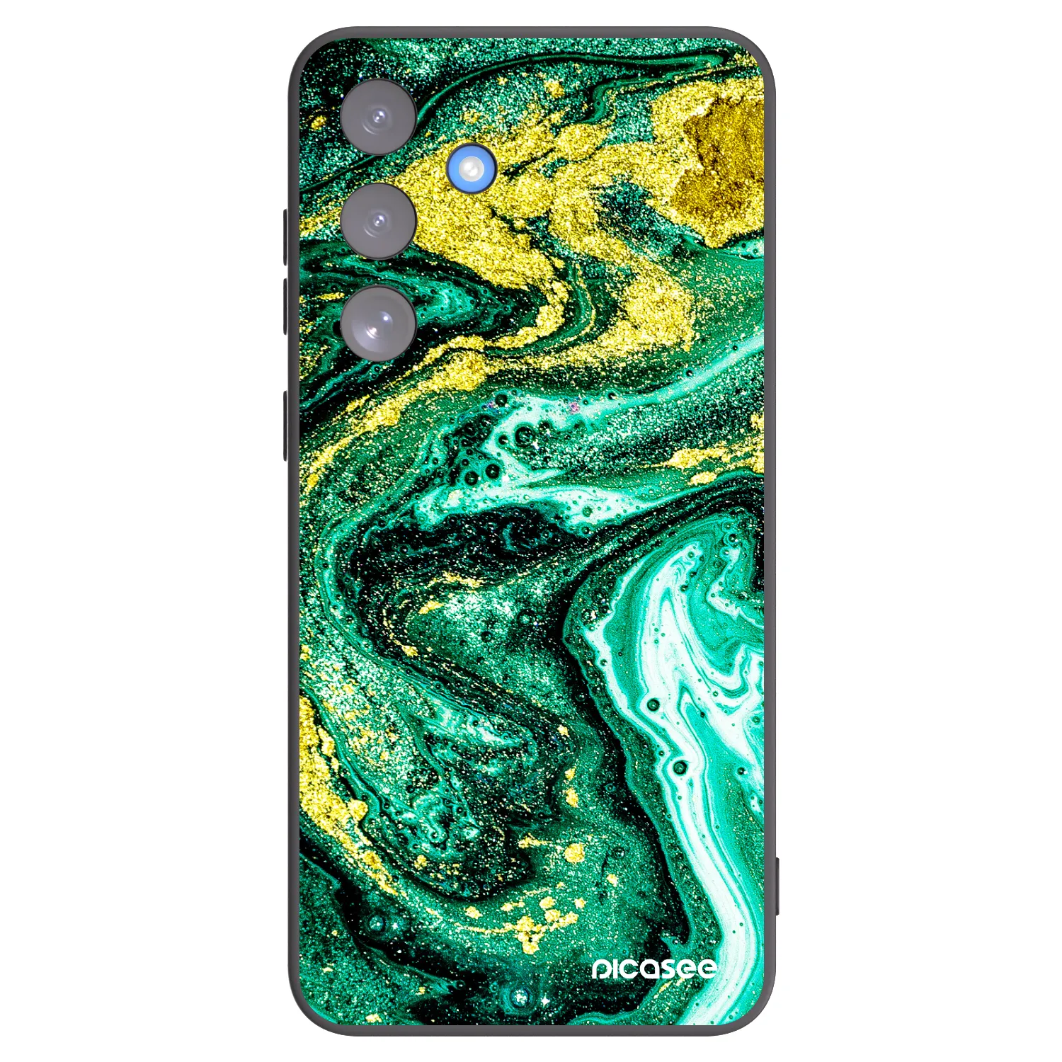 Picasee silikonski črni ovitek za Samsung Galaxy S25 FE 5G - Green Gold