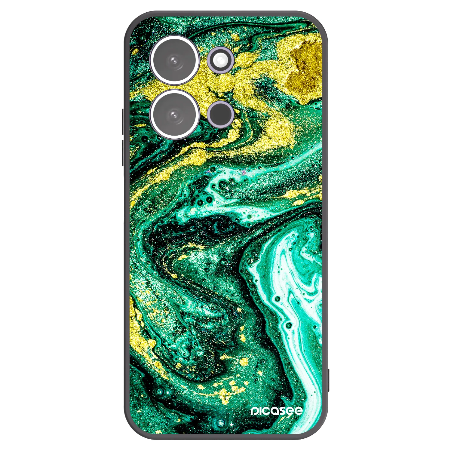 Picasee silikonski črni ovitek za Xiaomi Redmi 15C 5G - Green Gold