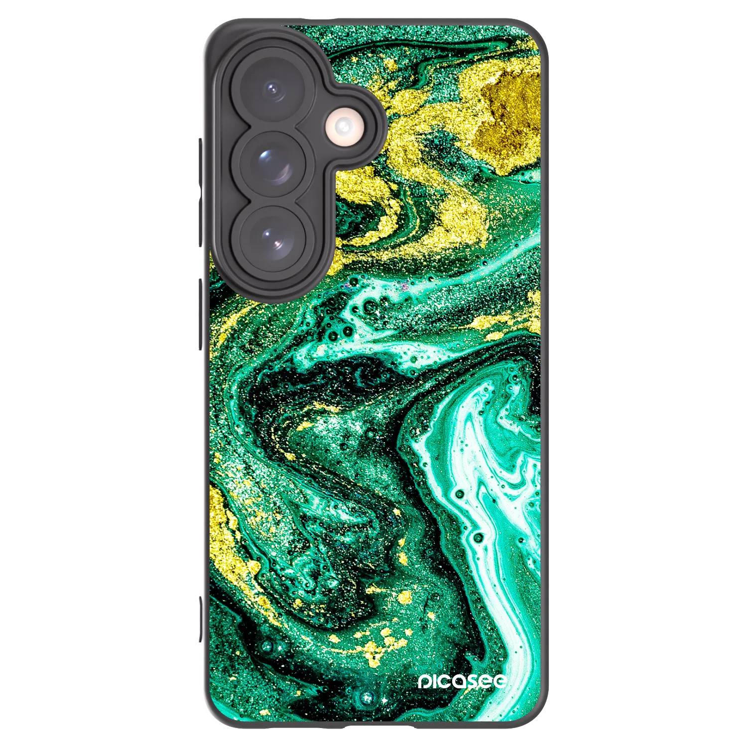 Picasee silikonski črni ovitek za Samsung Galaxy S26 - Green Gold