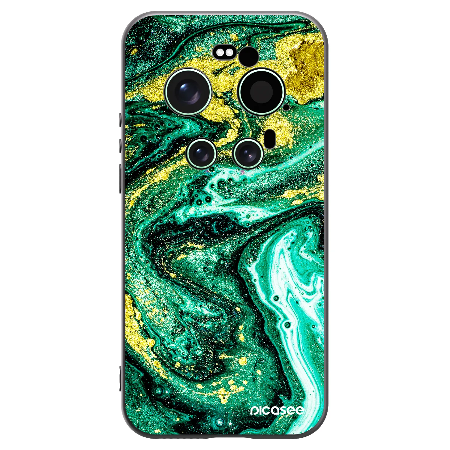 Picasee silikonski črni ovitek za Xiaomi 17 Ultra - Green Gold