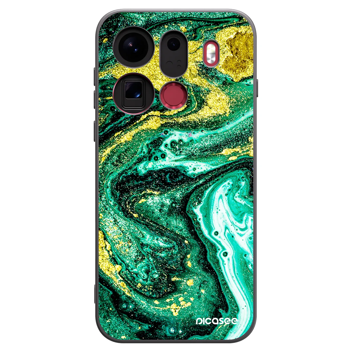 Picasee silikonski črni ovitek za OPPO Find X9 Pro - Green Gold