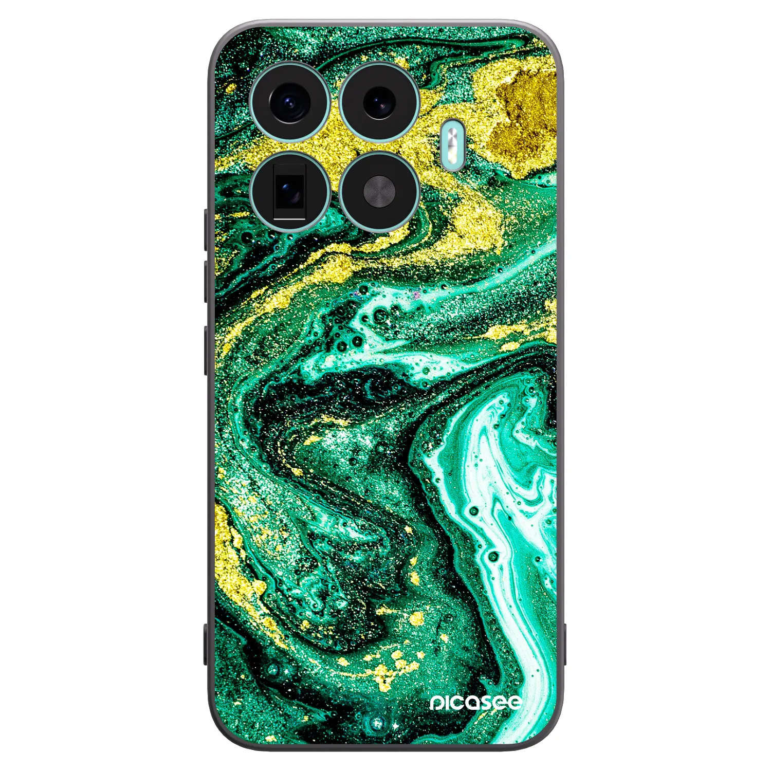 Picasee silikonski črni ovitek za Xiaomi 17T Pro - Green Gold