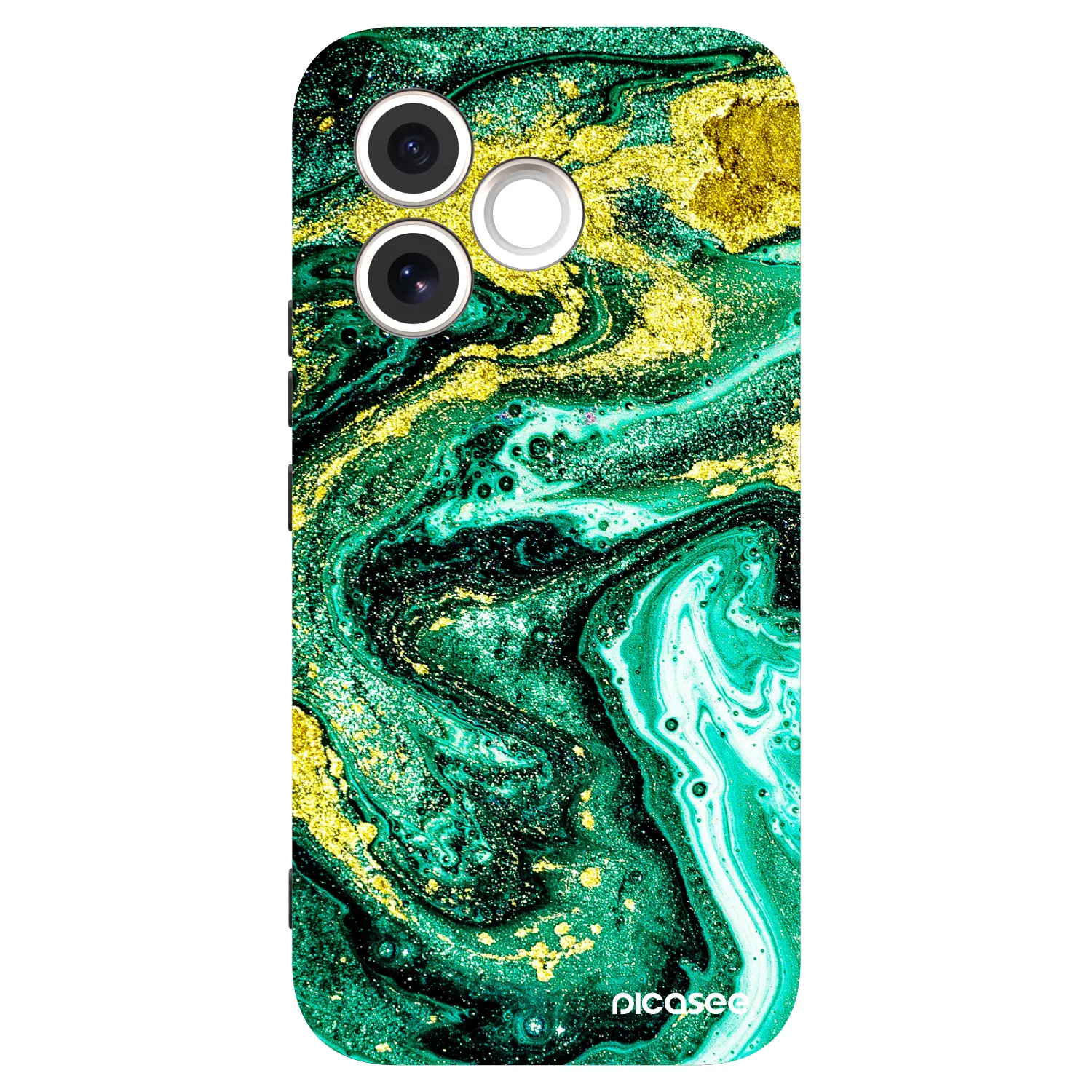 Picasee silikonski črni ovitek za Honor 600 Lite - Green Gold