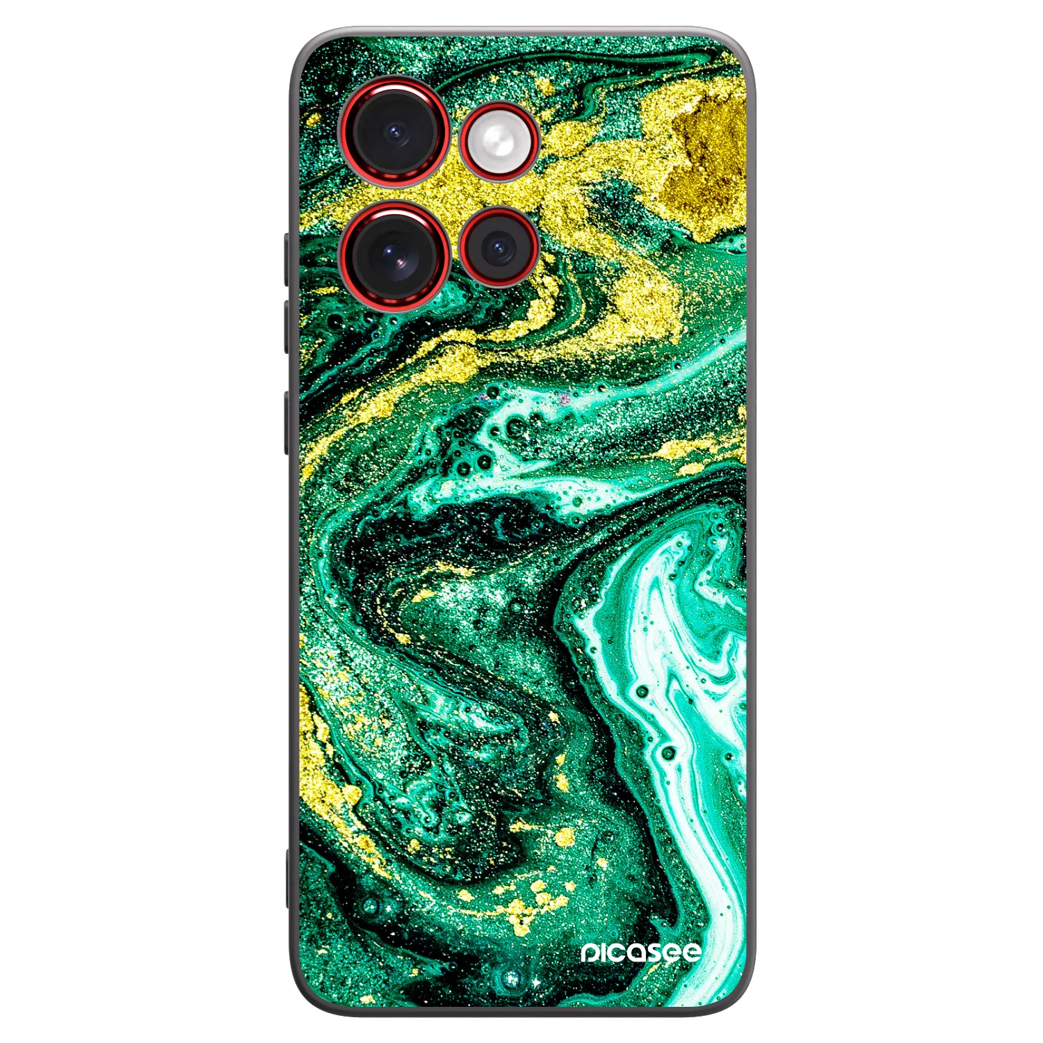 Picasee silikonski črni ovitek za Motorola Edge 60 Neo 5G - Green Gold