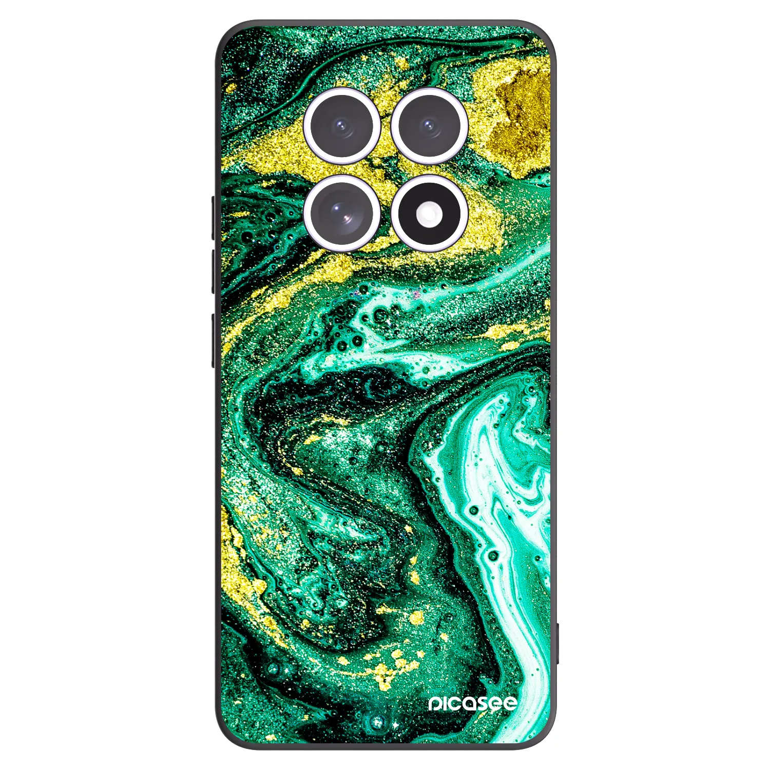 Picasee silikonski črni ovitek za Xiaomi Redmi Note 15 5G - Green Gold