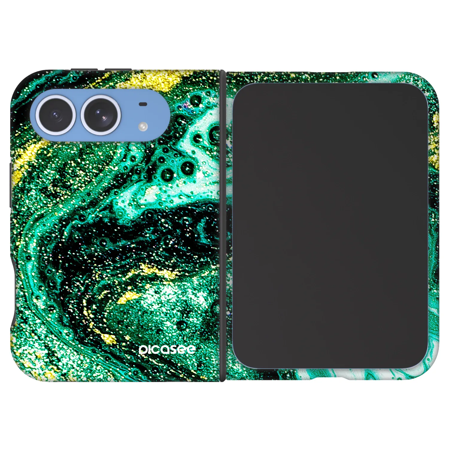 Picasee Fashion Case MagSafe za Apple iPhone Duo - Green Gold