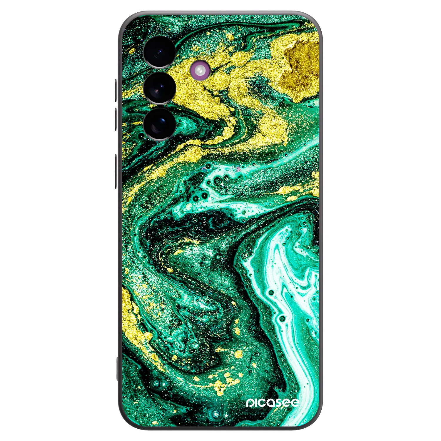 Picasee silikonski črni ovitek za Samsung Galaxy A37 - Green Gold