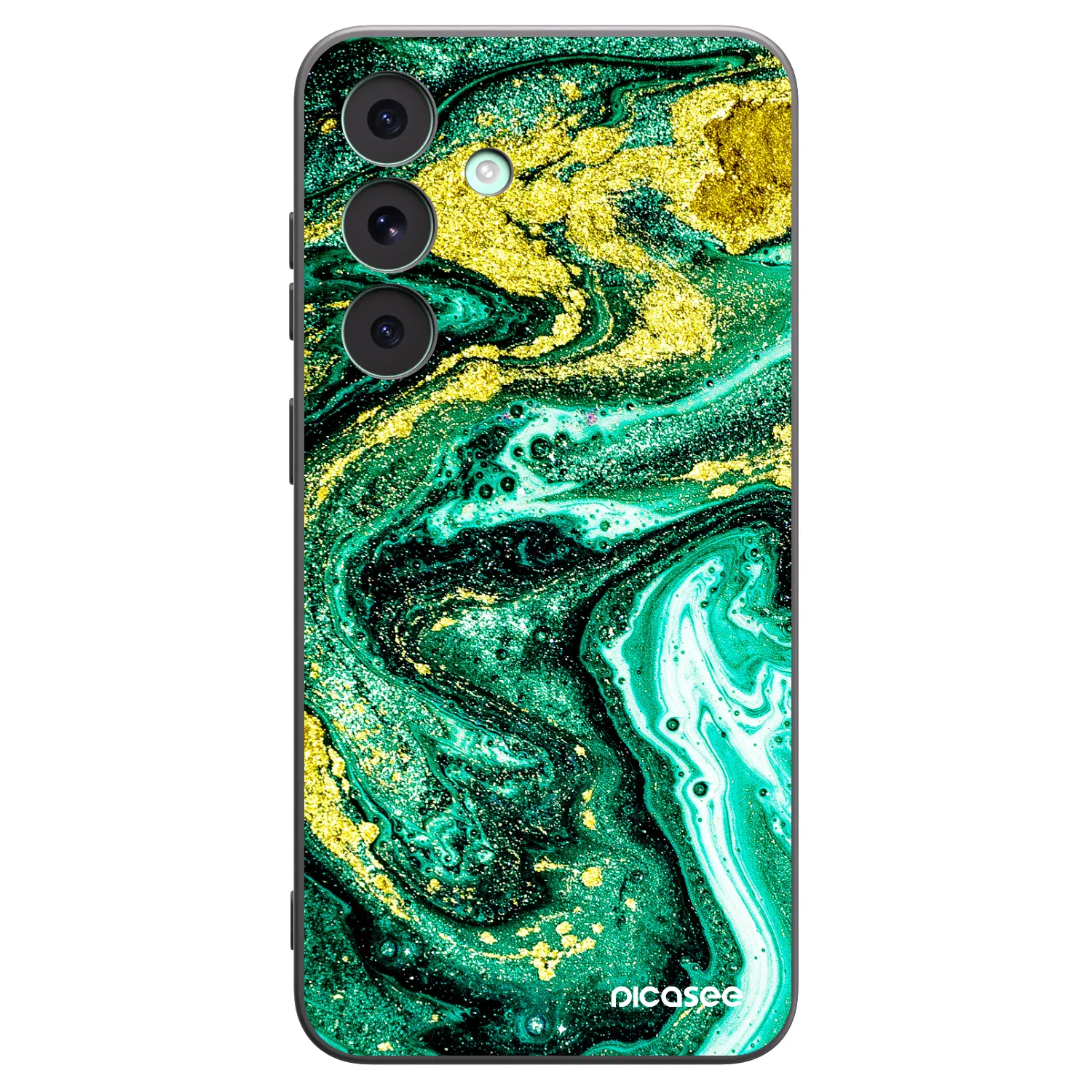 Picasee silikonski črni ovitek za Samsung Galaxy S26 FE - Green Gold