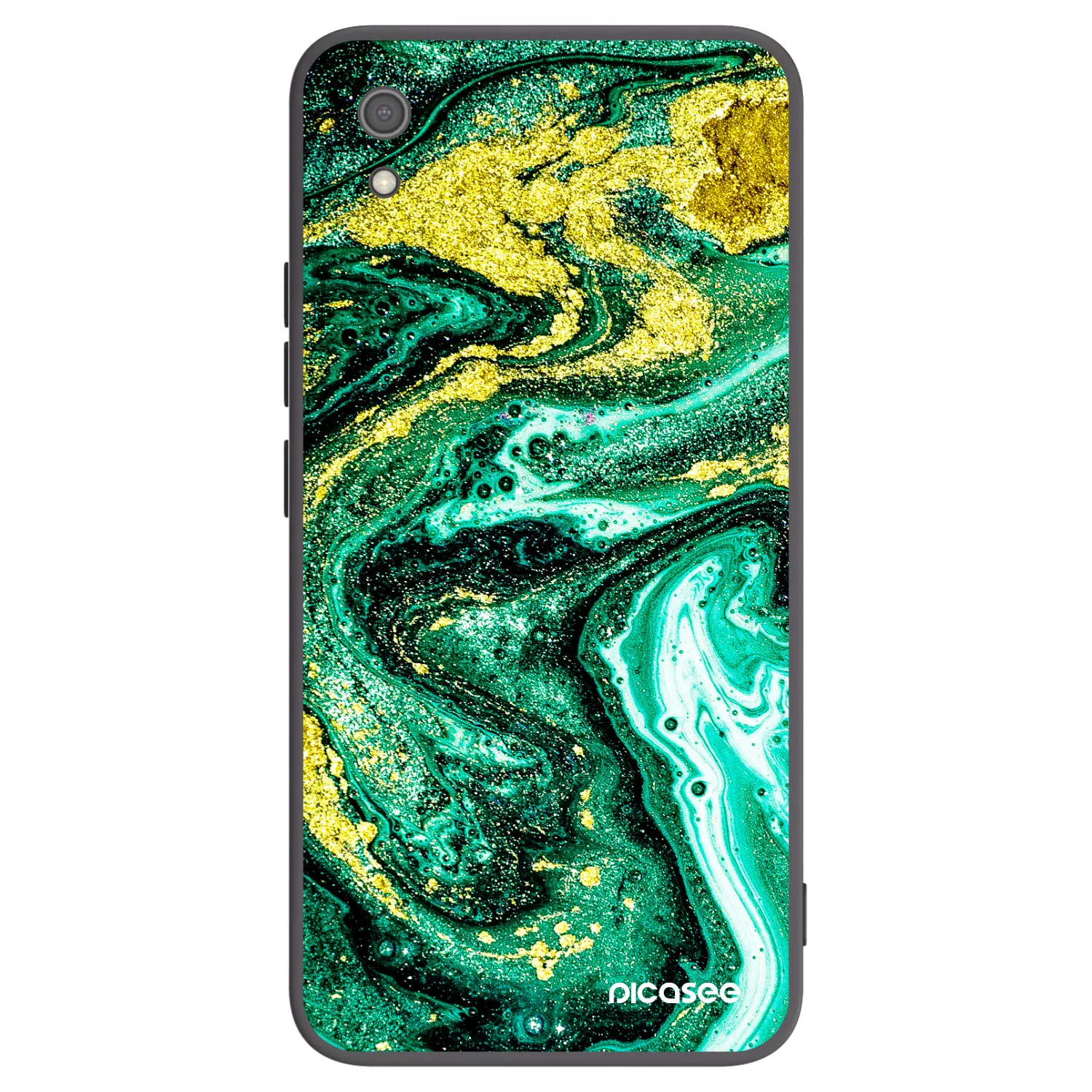 Picasee silikonski črni ovitek za Xiaomi Redmi 7A - Green Gold