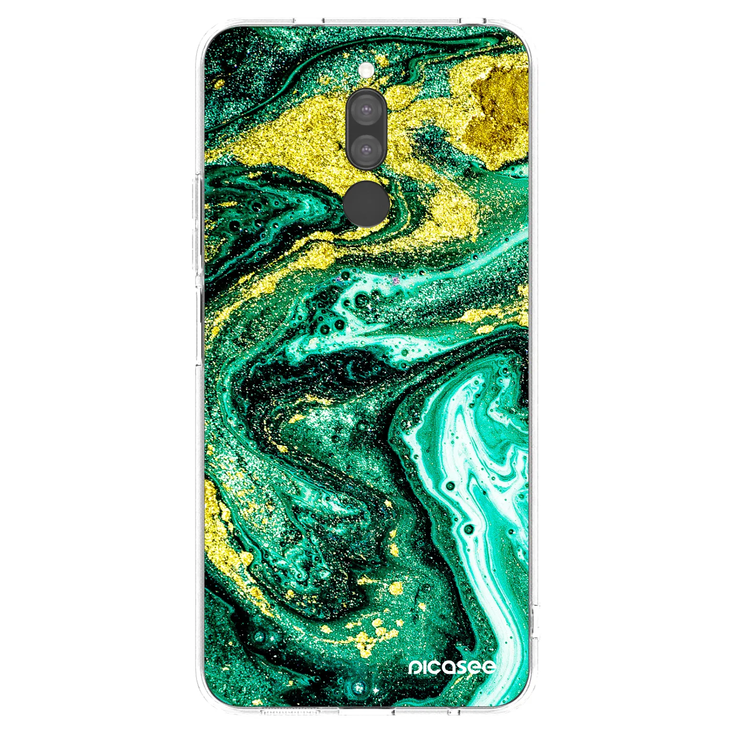 Picasee silikonski prozorni ovitek za Xiaomi Redmi 8 - Green Gold