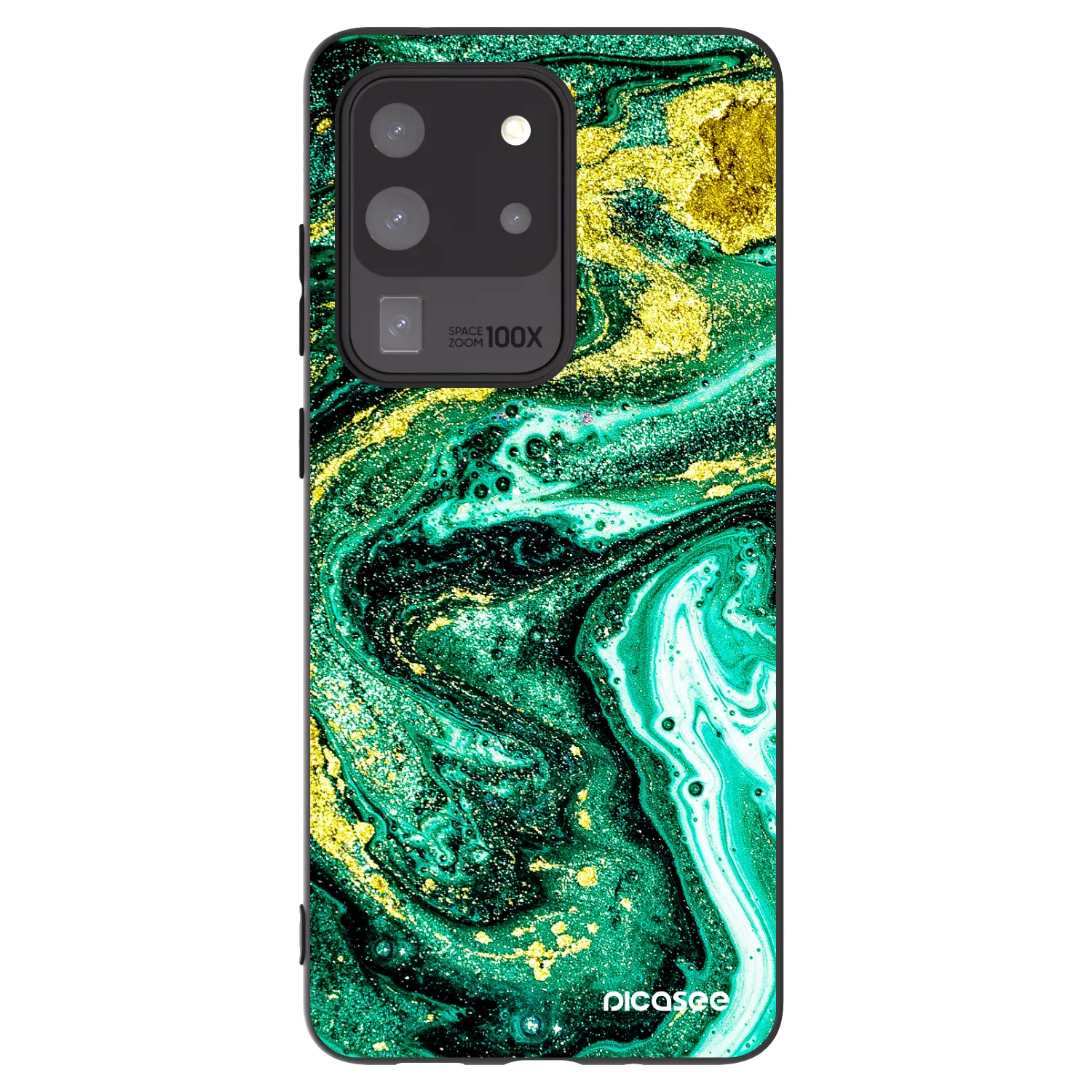 Picasee silikonski črni ovitek za Samsung Galaxy S20 Ultra 5G G988F - Green Gold