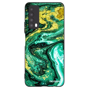 Picasee silikonski črni ovitek za Huawei P Smart 2021 - Green Gold
