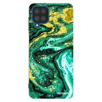 Picasee silikonski prozorni ovitek za Samsung Galaxy A12 A125F - Green Gold