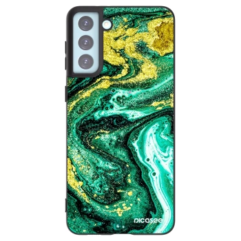 Picasee silikonski črni ovitek za Samsung Galaxy S21+ 5G G996F - Green Gold