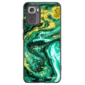 Picasee silikonski črni ovitek za Xiaomi Redmi Note 10 - Green Gold