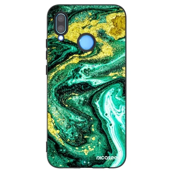Picasee silikonski črni ovitek za Huawei P20 Lite - Green Gold