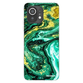Picasee silikonski prozorni ovitek za Xiaomi Mi 11 - Green Gold