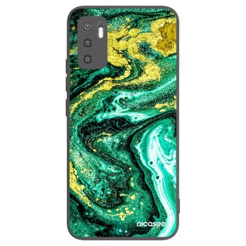 Picasee silikonski črni ovitek za Xiaomi Redmi Note 10 5G - Green Gold