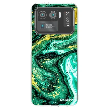 Picasee silikonski prozorni ovitek za Xiaomi Mi 11 Ultra - Green Gold