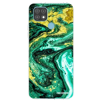 Picasee silikonski prozorni ovitek za Realme C21 - Green Gold