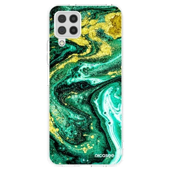 Picasee silikonski prozorni ovitek za Samsung Galaxy A22 A225F 4G - Green Gold