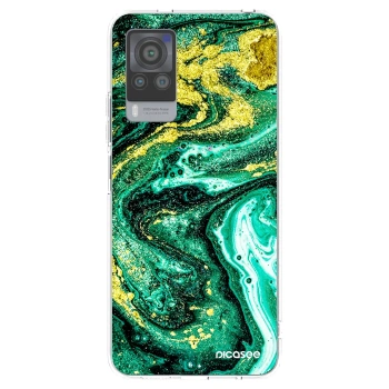 Picasee silikonski prozorni ovitek za Vivo X60 Pro 5G - Green Gold