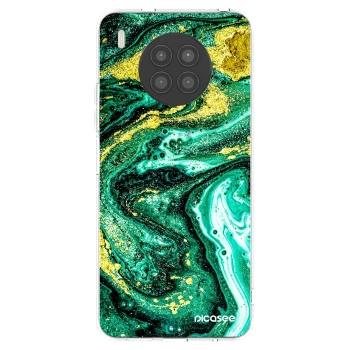 Picasee silikonski prozorni ovitek za Huawei Nova 8i - Green Gold
