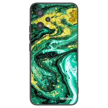 Picasee silikonski črni ovitek za Realme 9 Pro 5G - Green Gold