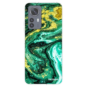 Picasee silikonski prozorni ovitek za Xiaomi 12 Pro - Green Gold