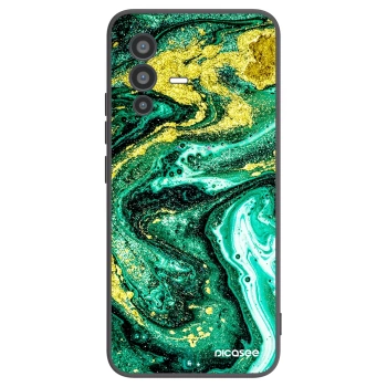 Picasee silikonski črni ovitek za Vivo V23 5G - Green Gold
