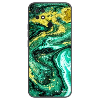 Picasee silikonski črni ovitek za Xiaomi Redmi 10C - Green Gold