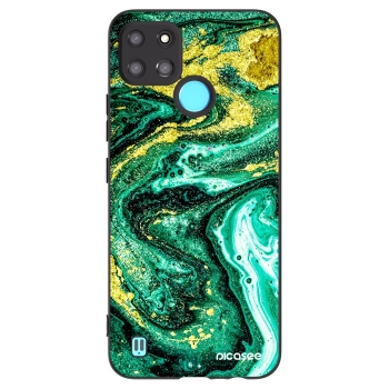 Picasee silikonski črni ovitek za Realme C21Y - Green Gold