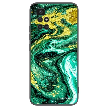 Picasee silikonski črni ovitek za Xiaomi Redmi 10 (2022) - Green Gold