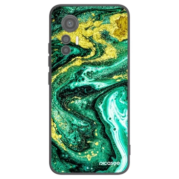 Picasee silikonski črni ovitek za Xiaomi 12 Lite - Green Gold