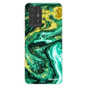 Picasee silikonski prozorni ovitek za OPPO A94 5G - Green Gold