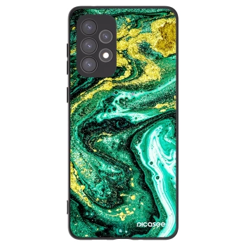 Picasee silikonski črni ovitek za Samsung Galaxy A73 5G - Green Gold