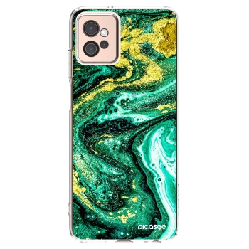 Picasee silikonski prozorni ovitek za Motorola Moto G32 - Green Gold